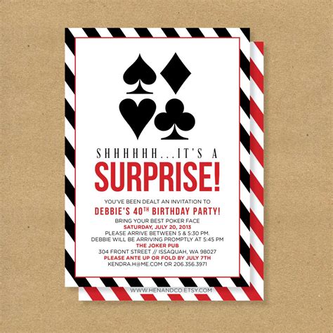poker party invitation quotes